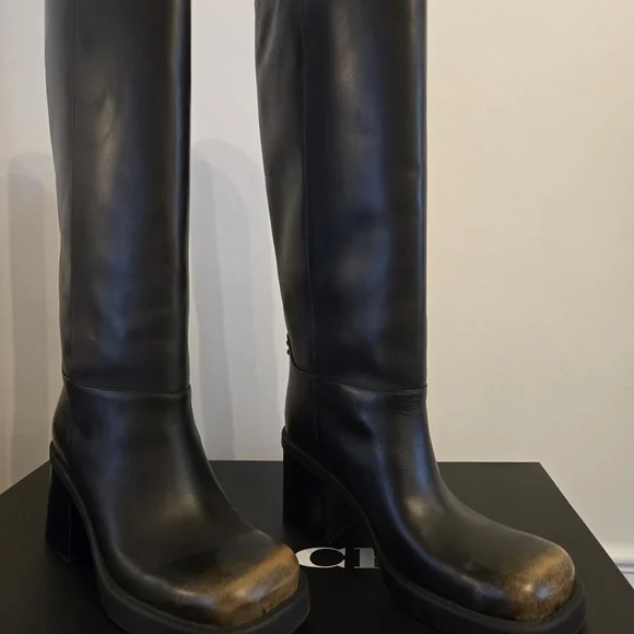 Coach Sculpted C Tall Boot. Size 10 Regular. - Picture 1 of 9